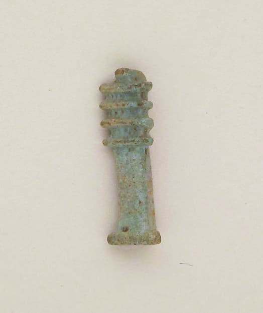 Faience djed-pillar amulet
