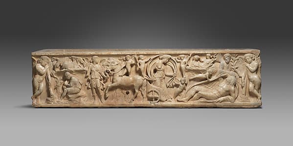 Marble sarcophagus with the myth of Endymion