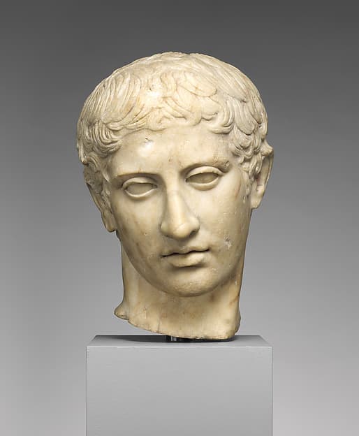 Marble head of a youth, by Polykleitos
