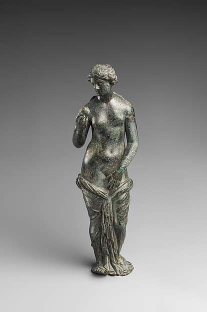 Bronze statuette of Aphrodite with silver eyes