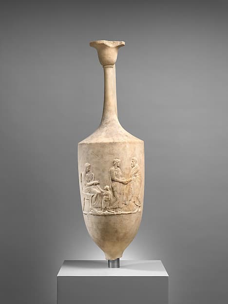 Marble funerary lekythos