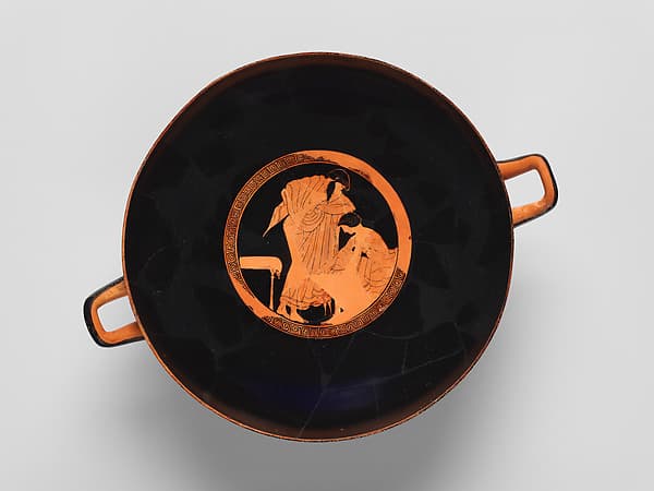 Terracotta kylix (drinking cup), by Hieron