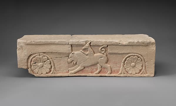 Limestone footstool