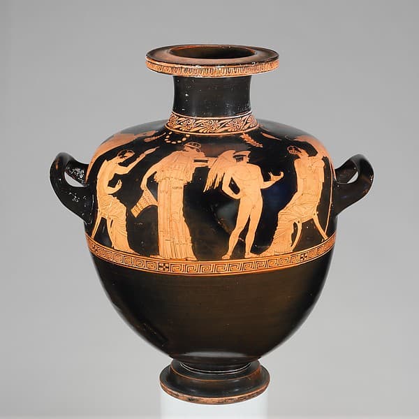Terracotta hydria (water jar), by Orpheus Painter