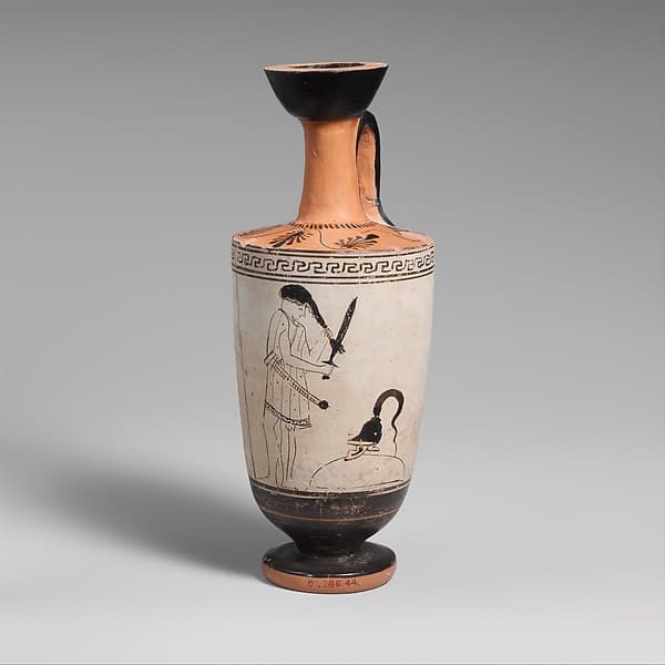 Terracotta lekythos (oil flask), by Painter of the Yale Lekythos