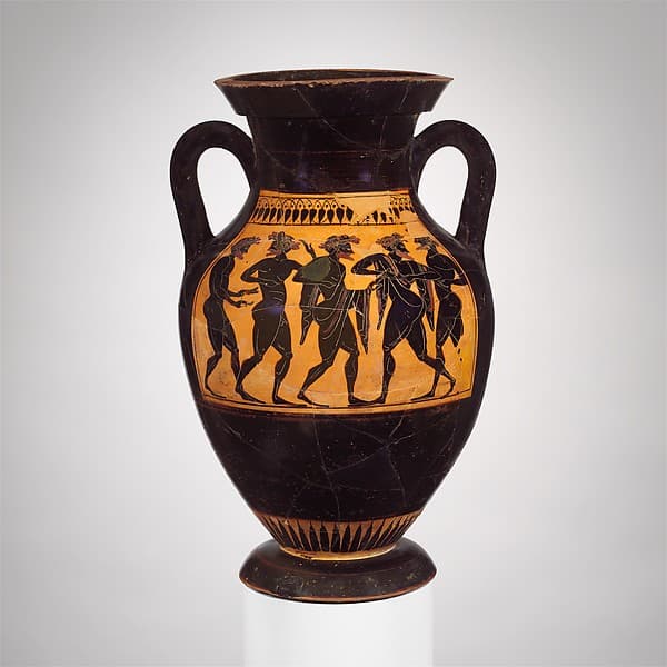 Terracotta amphora (jar), by Acheloös Painter