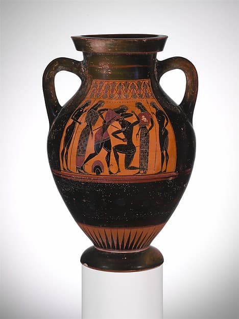 Terracotta amphora (jar), by Taleides