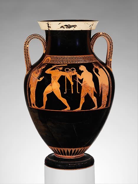 Terracotta amphora (jar), by Andokides