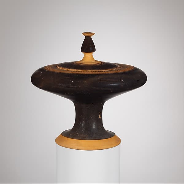 Terracotta plemochoe (vase for perfume), by Kothons Type B