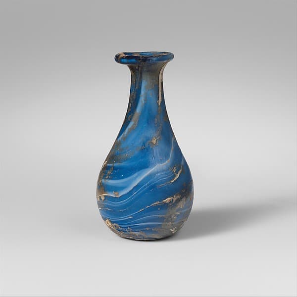 Marbled glass perfume bottle