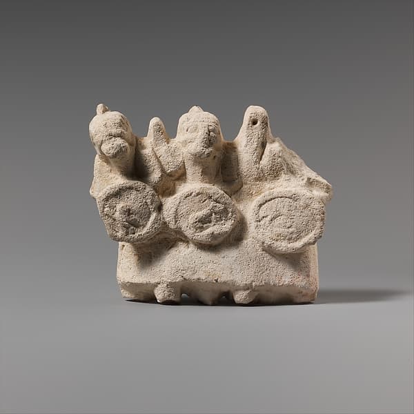 Limestone statuette of Geryon