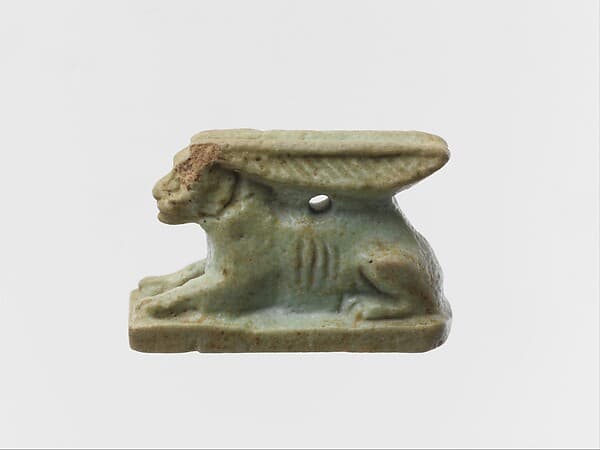 Faience amulet in the form of a hare
