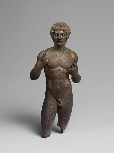 Bronze statuette of a youth