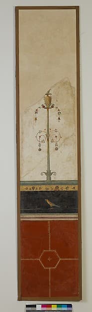 Wall painting on white ground: candelabrum, from the imperial villa at Boscotrecase