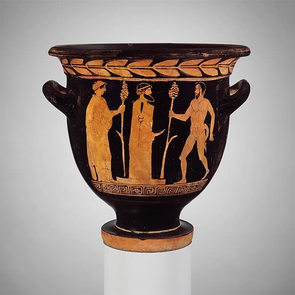 Terracotta bell-krater (mixing bowl), by Pisticci Painter
