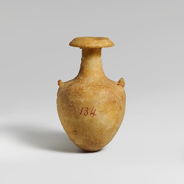 Miniature alabaster amphora (jar)