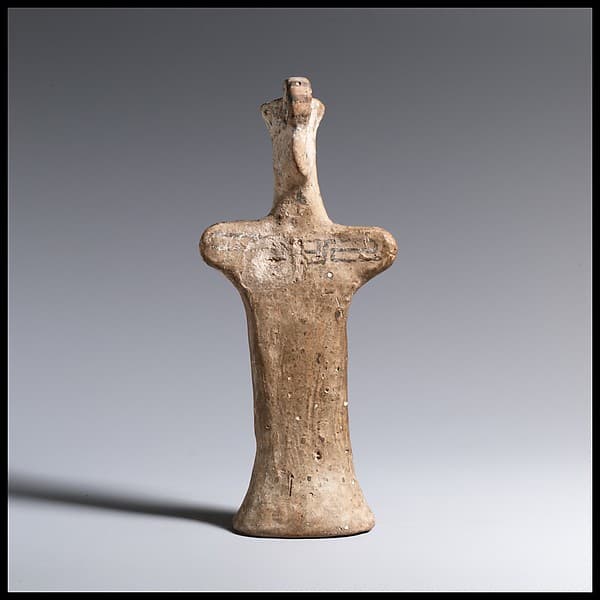 Terracotta statuette of a goddess