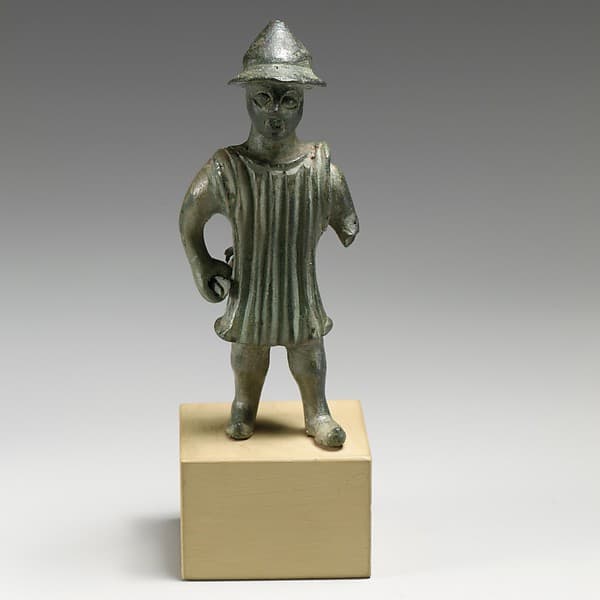 Bronze statuette of a man