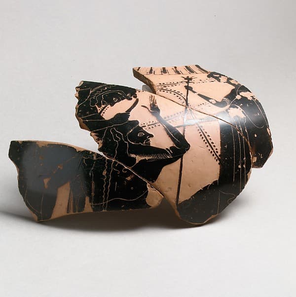 Neck-amphora, fragmentary, by Leagros Group