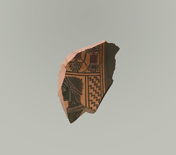 Fragment of a terracotta amphora (jar), by Amasis Painter