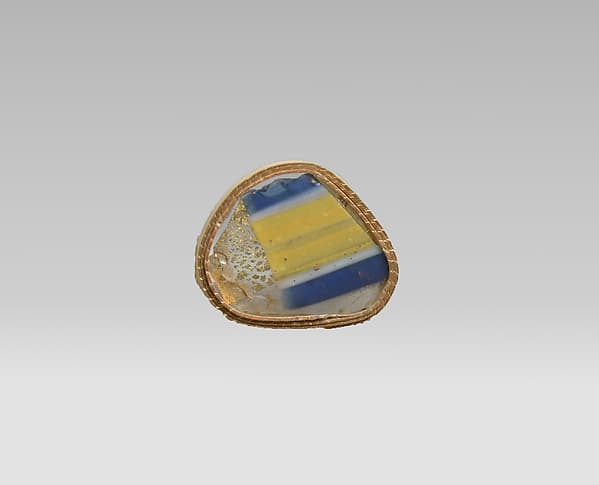 Glass gold-band mosaic fragment