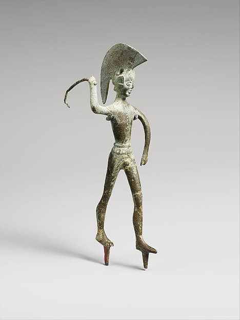 Bronze statuette of a warrior