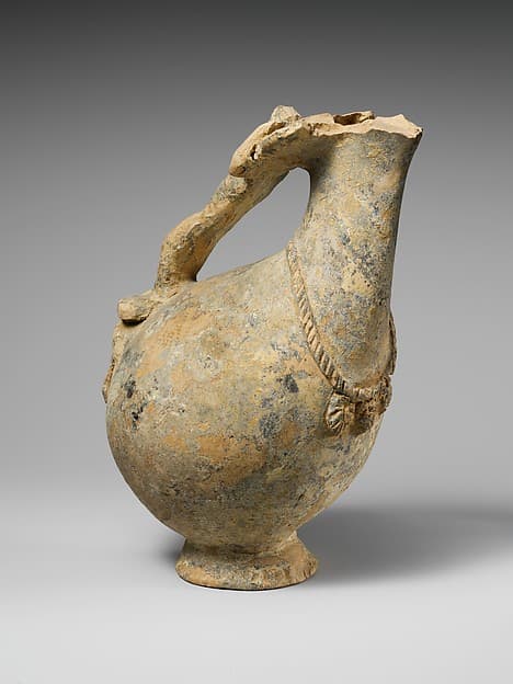 Terracotta askos (flask with a spout and handle over the top), by Bolsena Group