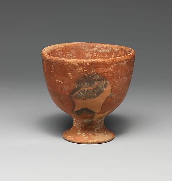 Terracotta footed cup, Vasiliki ware