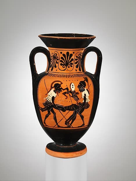 Terracotta neck-amphora (jar), by Diosphos Painter