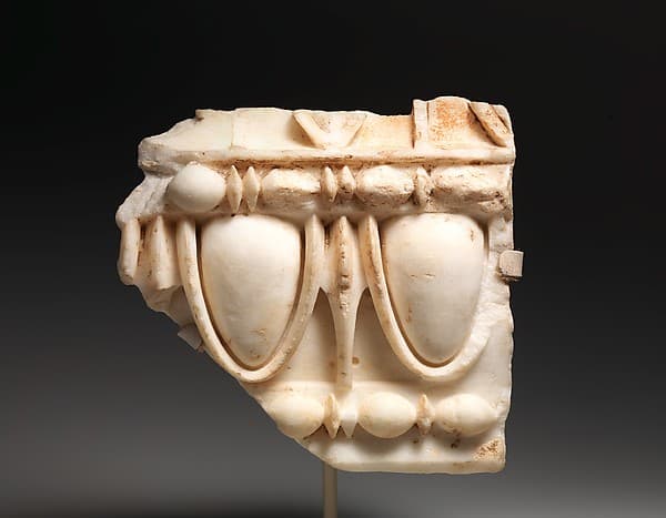 Marble architectural fragment