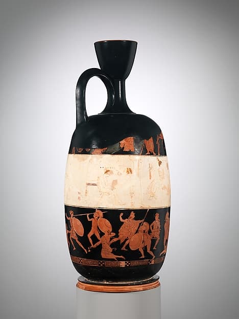 Terracotta lekythos (oil flask), by Eretria Painter