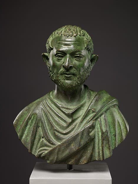 Bronze portrait bust of a man