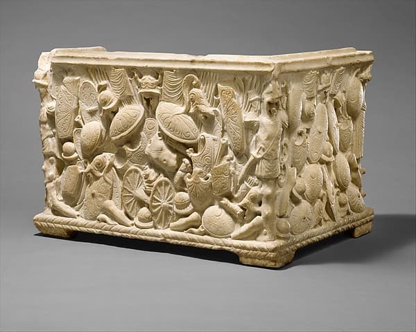 Marble fragment of a cinerary urn
