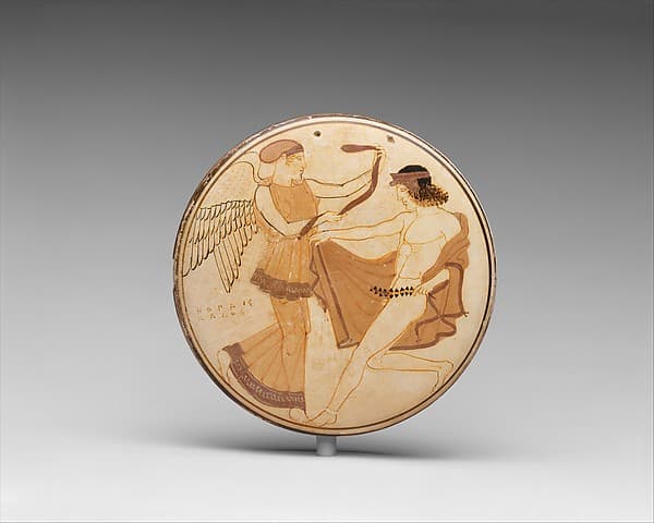 Terracotta bobbin, by Penthesilea Painter