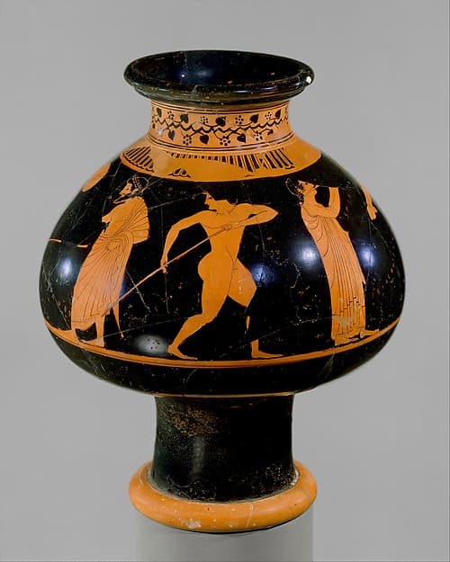 Terracotta psykter (vase for cooling wine), by Oltos