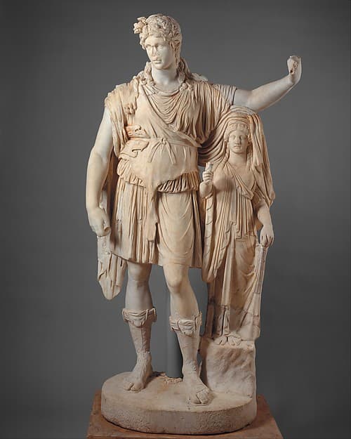 Statue of Dionysos leaning on a female figure ("Hope Dionysos"), by Pacetti, Vincenzo