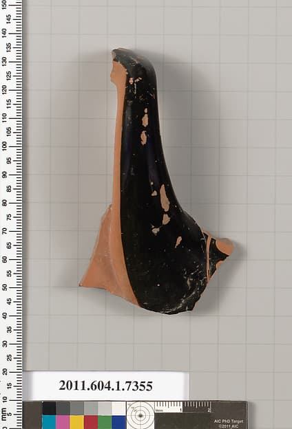 Terracotta fragment of a kylix (drinking cup), by Makron
