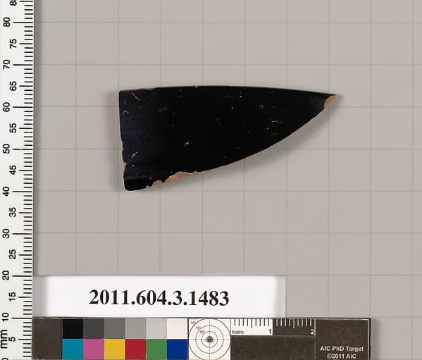 Terracotta rim fragment of a skyphos (deep drinking cup)