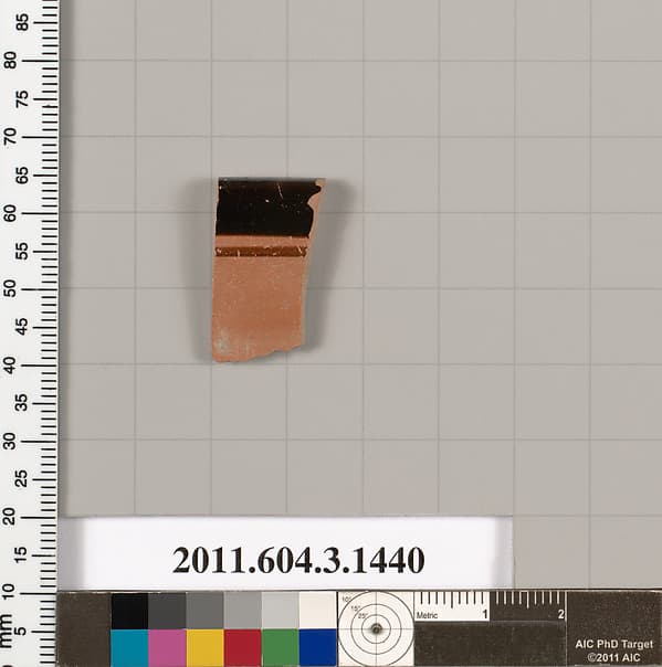 Terracotta rim fragment of a skyphos (deep drinking cup)