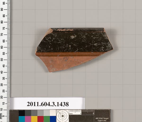 Terracotta rim fragment of a skyphos (deep drinking cup)