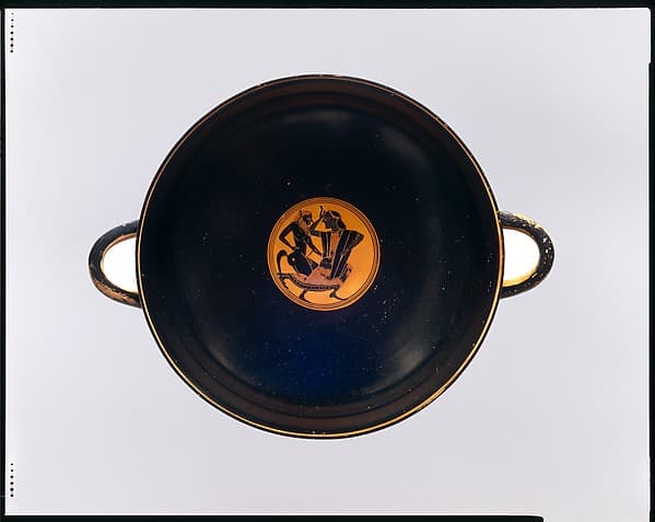 Terracotta kylix: Siana cup (drinking cup), by Painter of Boston C.A.