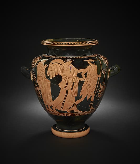 Terracotta stamnos, by Deepdene Painter