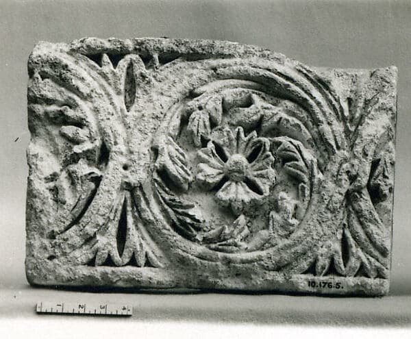 Fragment of a Frieze with a Sequence of Roundels Enclosing Rosettes