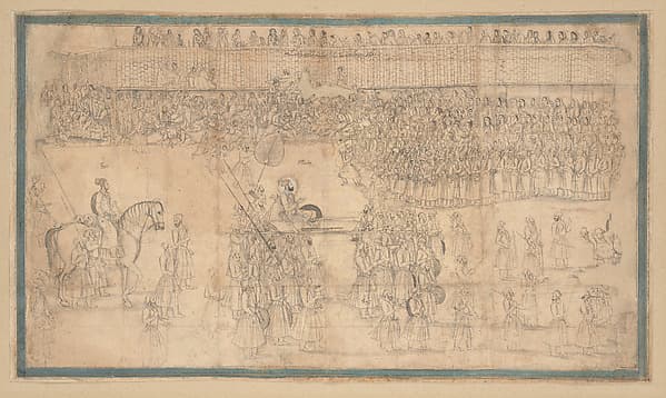 Prince A'zam Shah Enters Ahmedabad, by Chitarman II (Kalyan Das)
