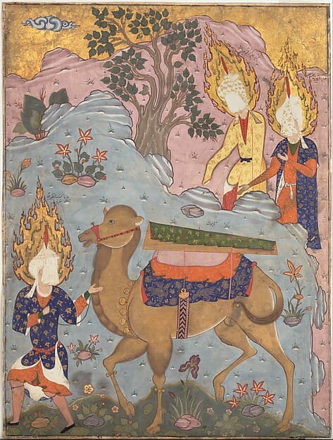 "Coffin of Imam 'Ali", Folio from a Falnama (The Book of Omens) of Ja'far al-Sadiq