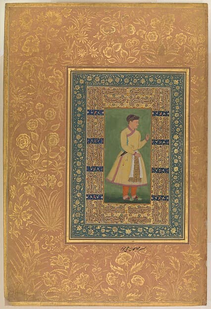 "Portrait of Zamana Beg, Mahabat Khan", Folio from the Shah Jahan Album, by Manohar