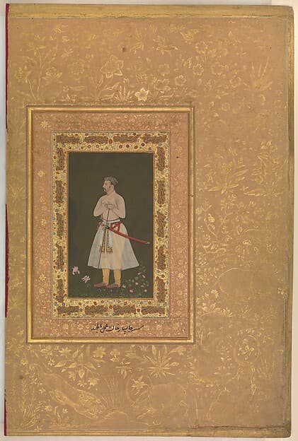 "Portrait of Jahangir Beg, Jansipar Khan", Folio from the Shah Jahan Album, by Balchand