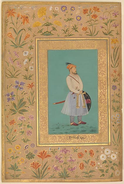"Portrait of Qilich Khan Turani", Folio from the Shah Jahan Album, by La'lchand
