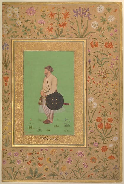 "Portrait of Khan Dauran Bahadur Nusrat Jang", Folio from the Shah Jahan Album, by Murad