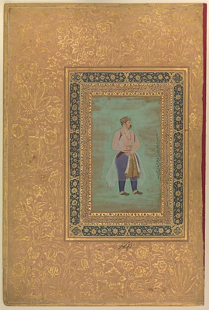 recto: "Portrait of Prince Danyal", Folio from the Shah Jahan Album, by Manohar